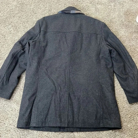 Vintage London Fog Mens Single Breasted Heavy Wool Overcoat XL 48R Charcoal Gray - Picture 16 of 16